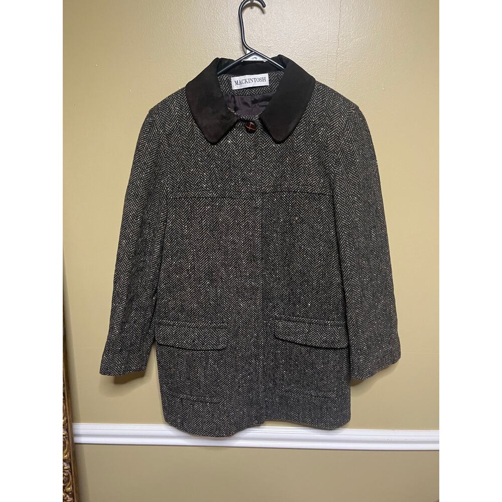 Mackintosh short tweed wool coat